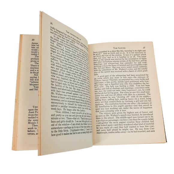 Vtg Set of 2 Book League of America Stevenson Clemens HC 1941 New York - Picture 13 of 16